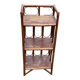 Vintage rattan and wicker shelf with 3 levels