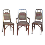 2 chaises et 1 fauteuil Secession Viennoise, 1910-1914