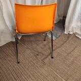 Orange plastic chair 1970