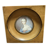 Portrait of a woman - miniature in the 18th century style