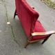 Vintage 2-seater sofa in solid wood and burgundy velvet from the 20th century