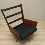 Fauteuil de bureau en cuir, design danois, années 1970, production: Danemark