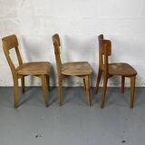 Set of 3 mismatched bistro chairs