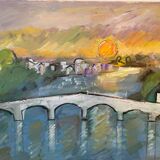 Twilight in Gien signed Nedel