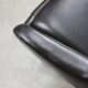 Chaise de bureau italienne vintage en cuir marron chocolat