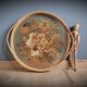 Rattan tray dried flowers
