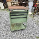 Workshop trolley with one metal drawer