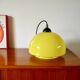 Suspension en opaline jaune mushroom design années 60-70