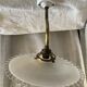 Vintage "swan neck" opaline wall light signed
