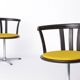 Pair of Vintage Swivel Chairs – 1970s German Design – Black Lacquered Beech