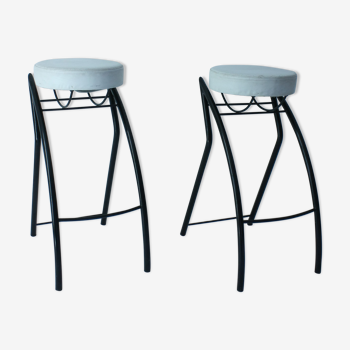 Set of 2 stool by Jean-Louis Godivier 1985