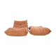 Toggle armchair and pouf set