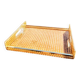 Cane and lucite tray, Alpac 1980