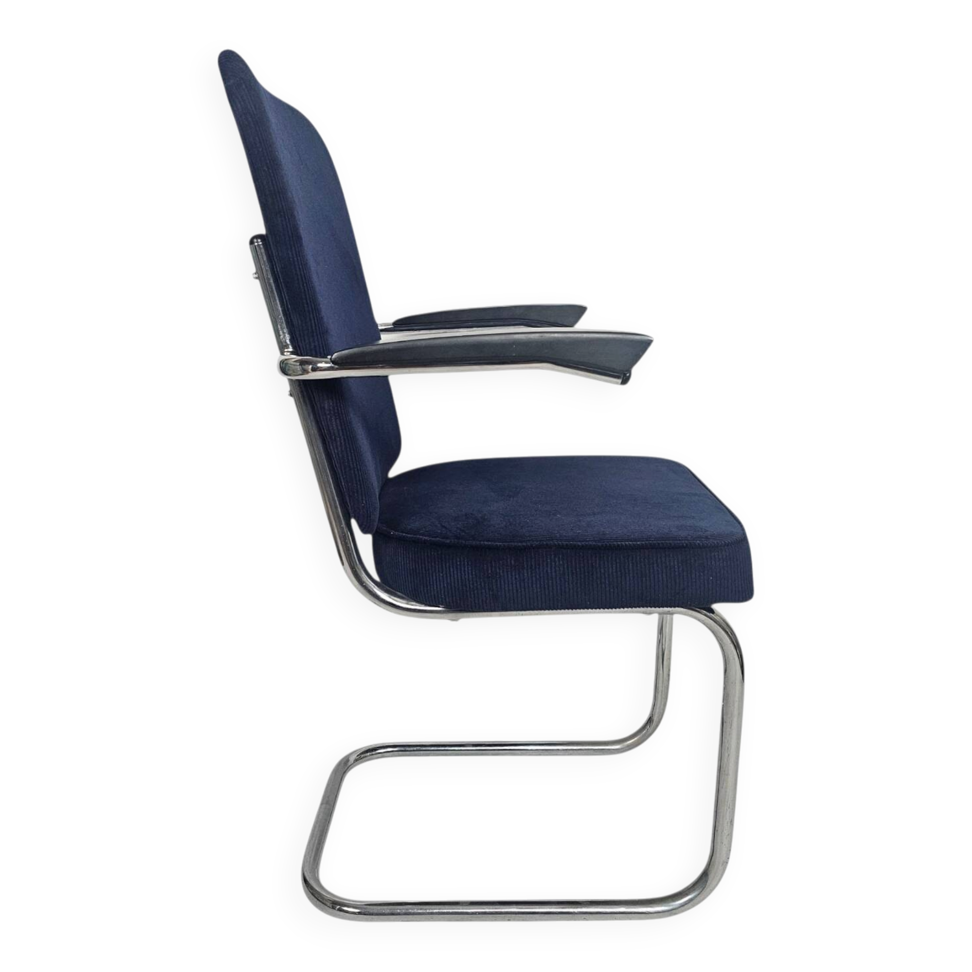 Dutch design - Gebr. de Wit - tubular frame - corduroy - chrome - Bakelite