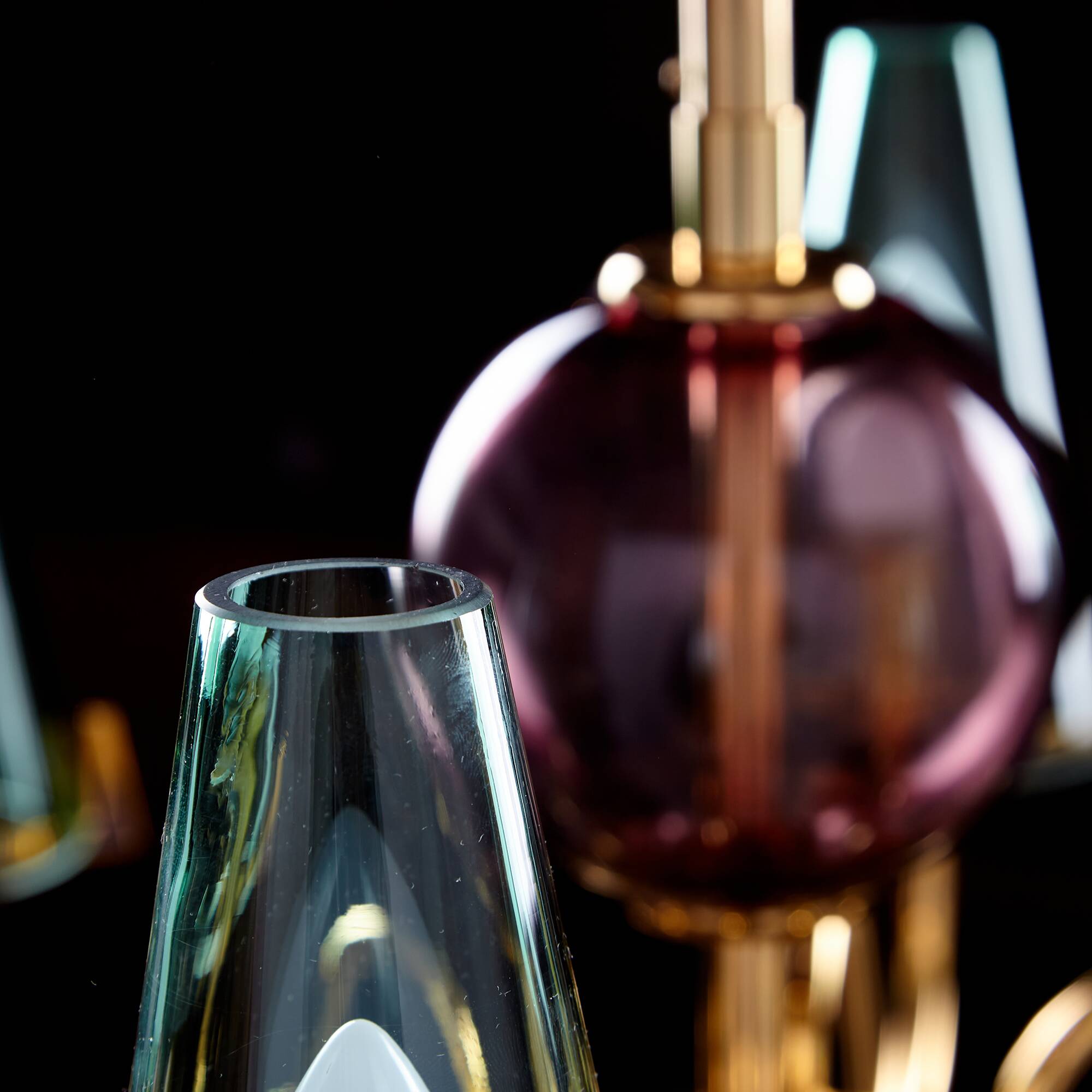 Italian Glass Chandelier, 1980s (MK9505)