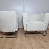 Fauteuils Chromés par Jindrich Halabala, Set de 2