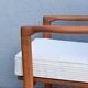 Original Scandinavian armchair, upholstered, beige corduroy, 1960s