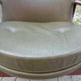 Ib Kofod Larsen for Fröscher Sitform olive leather Lounge Chair