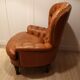Pair of leather chesterfield chairs