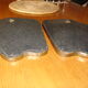 Pair of mirrors around 1950 in Tin and copper 28x35cm