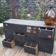 Furniture of old craft hardware with 12 drawers