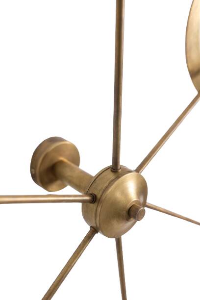 6-light wall sconce in patinated brass, contemporary work