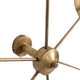 6-light wall sconce in patinated brass, contemporary work