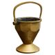 Art Deco brass waste bin with handle, early 20th century
