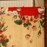 5-leaf screen in wood & floral fabric 1960