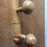 Old coatrack 3 wooden hooks