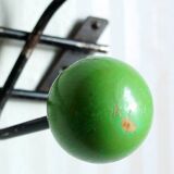 Wall coat rack with 6 colored wooden balls