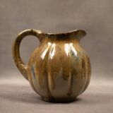 “Melon” shape flamed enameled stoneware pitcher