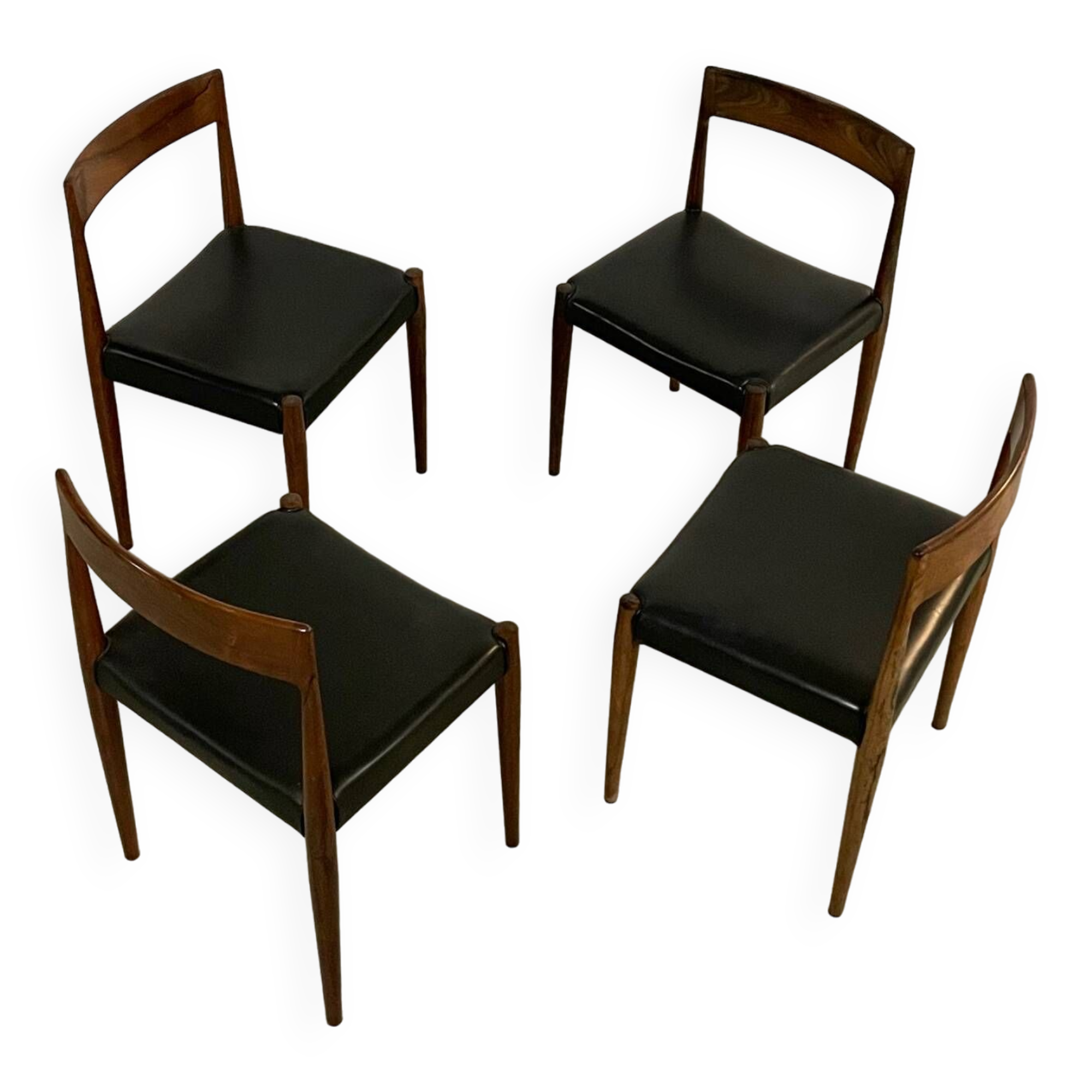 4x palisander dining chairs by Morgens Kold 1950s
