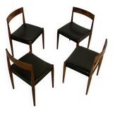 4x chaises à repas en palissandre de Morgens Kold années 1950