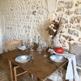 Renovated antique folding work table