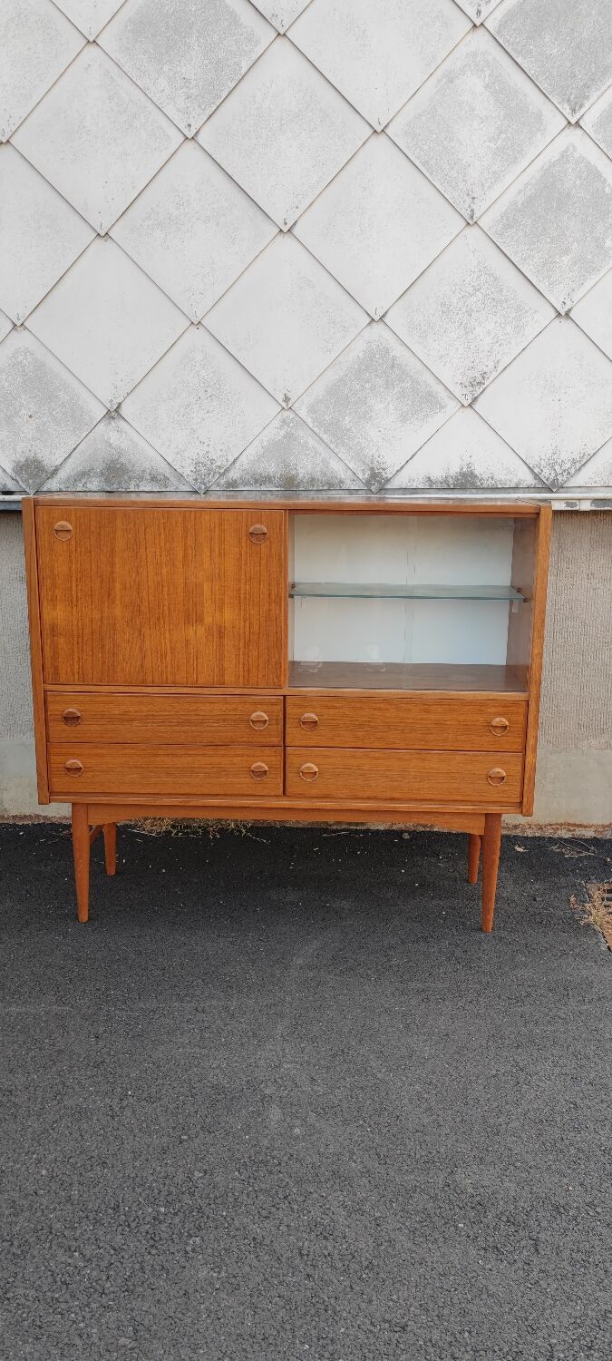 Buffet haute commode années 60 style scandinave