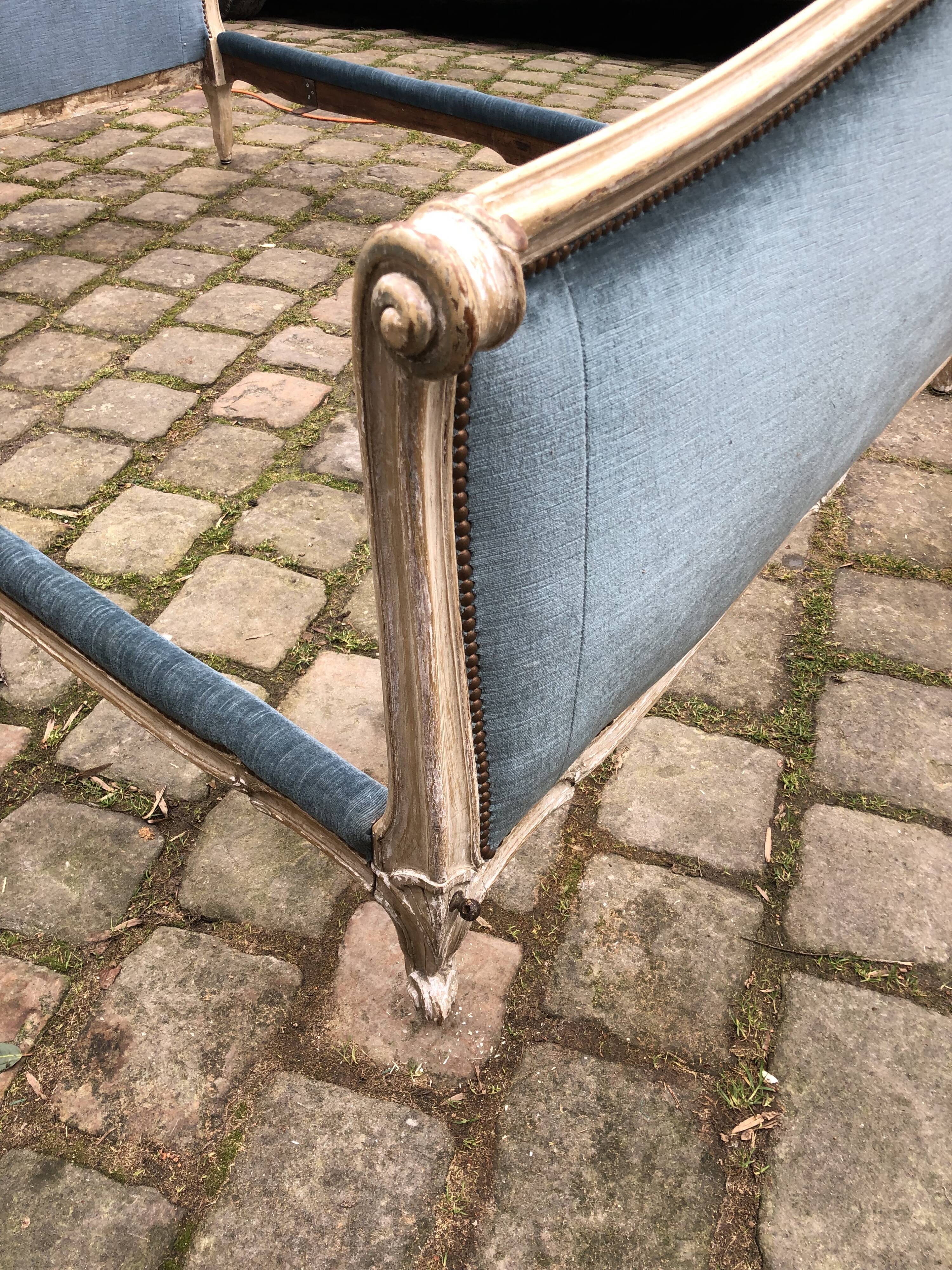 Louis xv style bed stamped Bontemps paris upholsterer