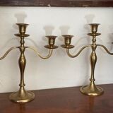 Pair of brass candlesticks