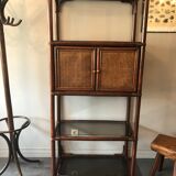 Bamboo and rattan bookcase 70s-80s
