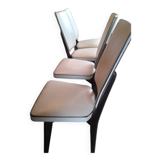 4 vintage chairs in skai