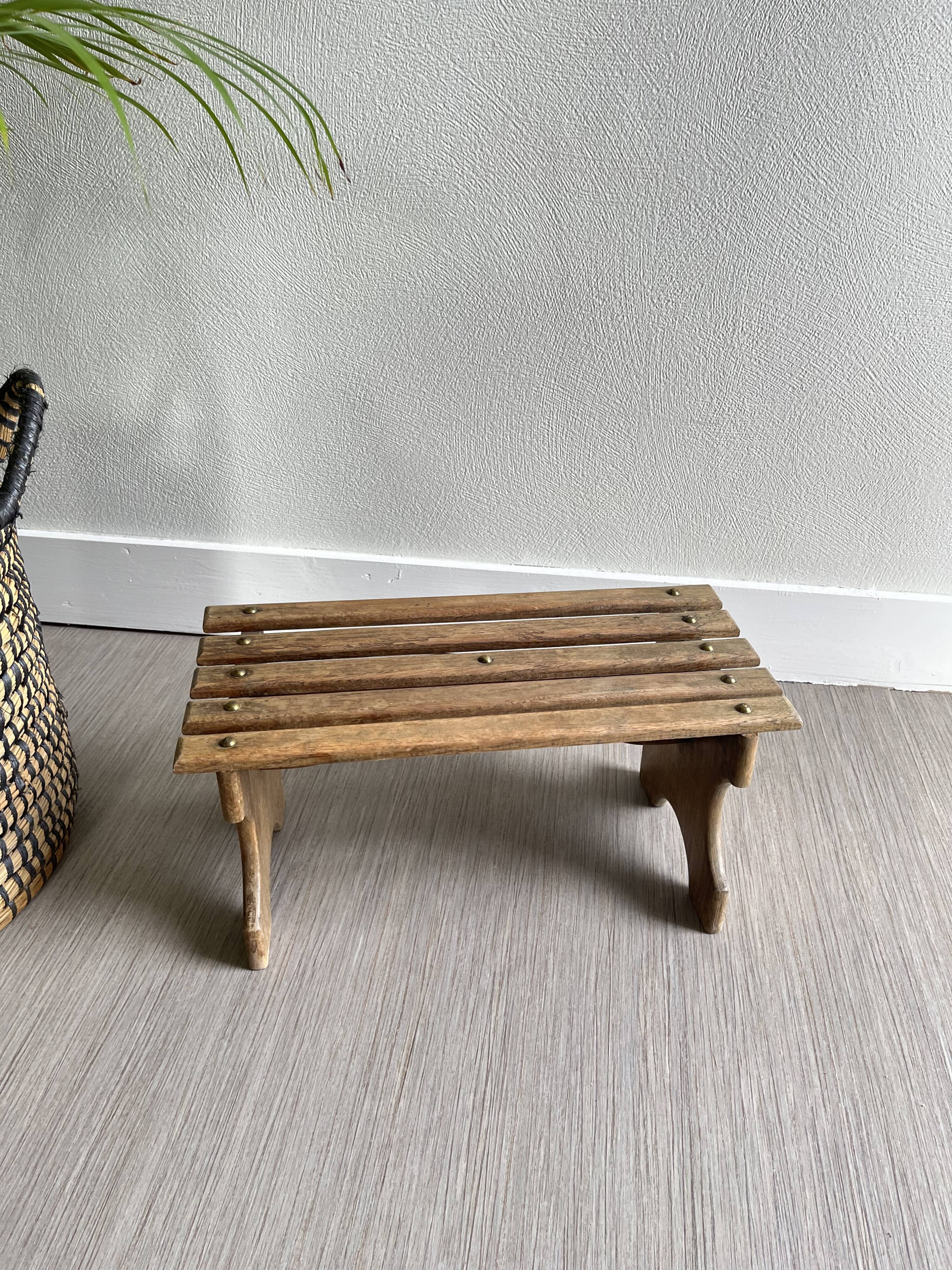 Small wooden bench
