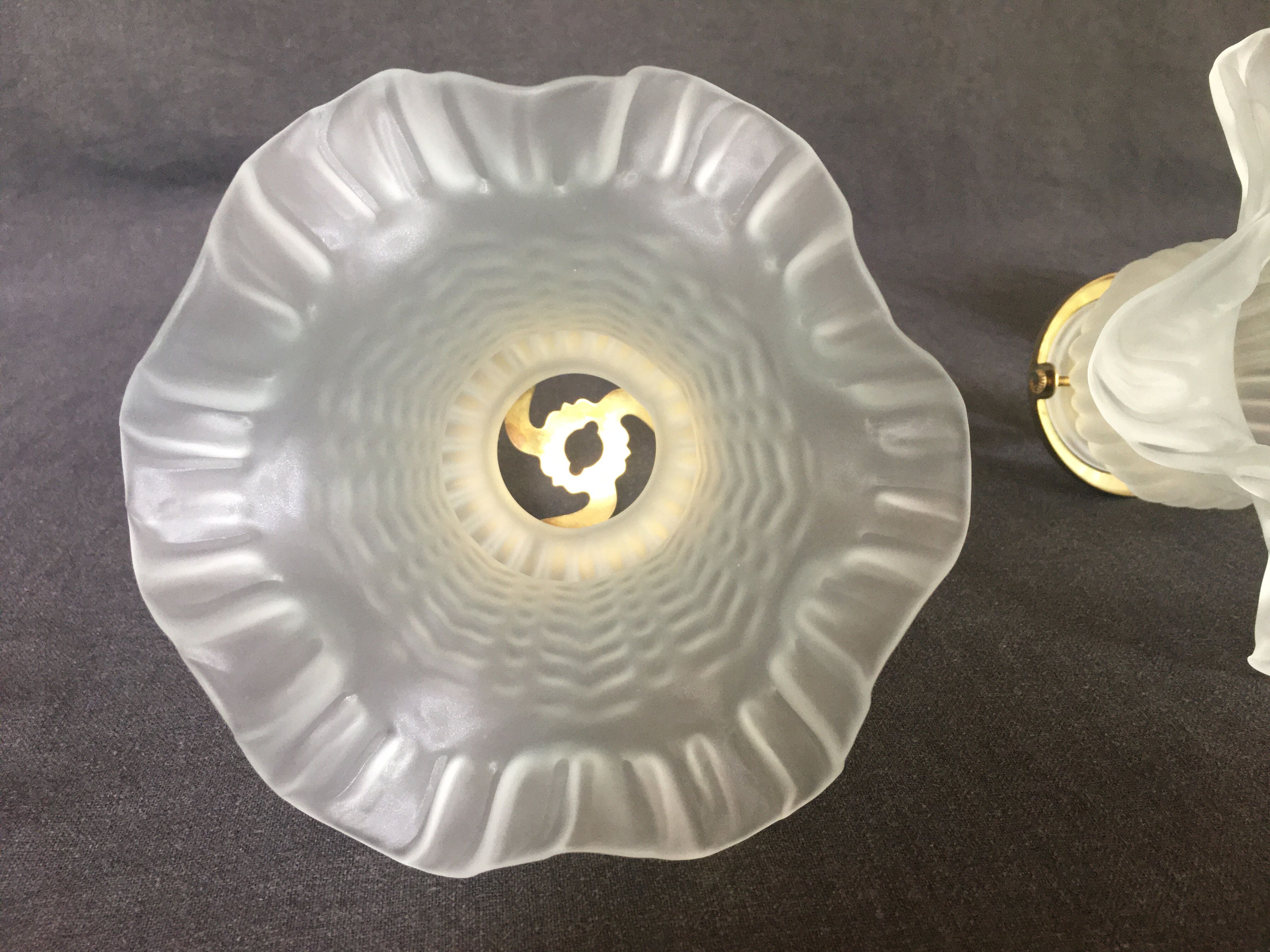 Tulipes en verre dépoli