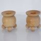Pair of Swedish wooden candlesticks 1960