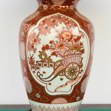 Porcelain vase mounted in lamp