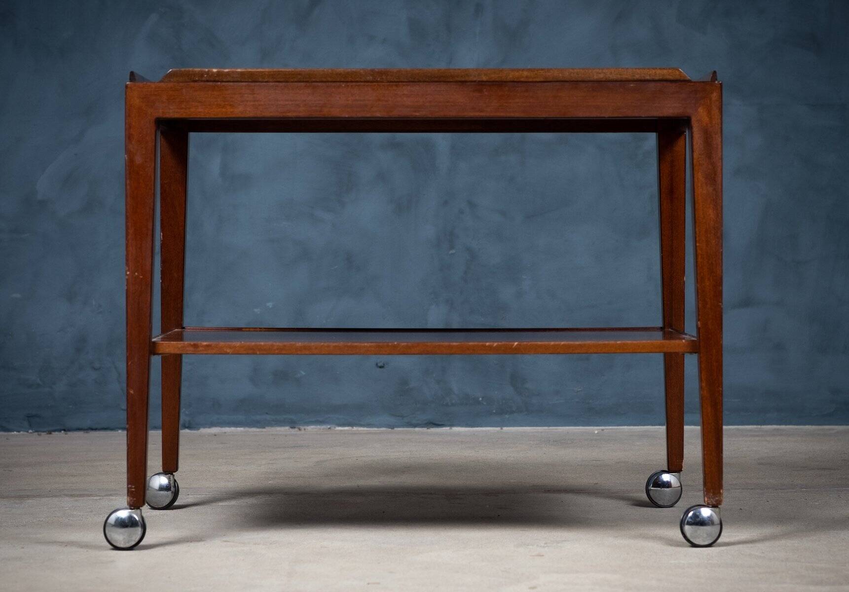 Serving Cart by Severin Hansen for Haslev Møbelfabrik, 1950s