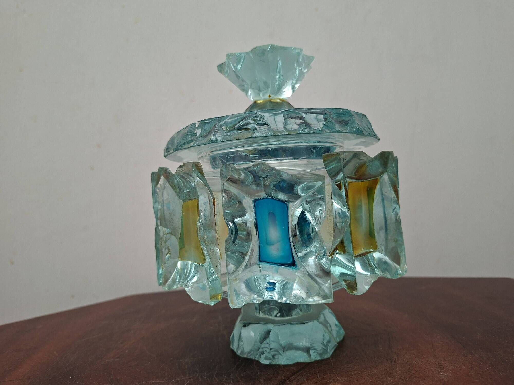 Bonbonnière en verre de sable