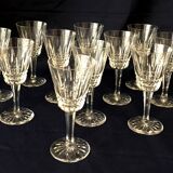 Suite of 11 glasses with cooked wine or port in crystal size
