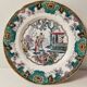 Boch Frères dessert plates Model Canton 1860 Japanese Polychrome decor