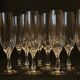 10 crystal champagne flutes 24% Cristallerie Kaspar Lemberg Lorraine vintage