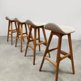 4 tabourets de bar danois vintage